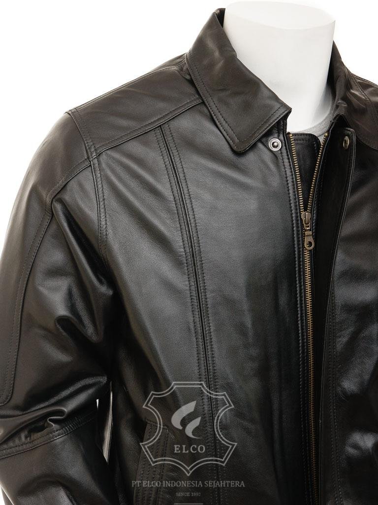 Jaket Kulit Pria Desain Bomber - PCB 464 - Gambar 2