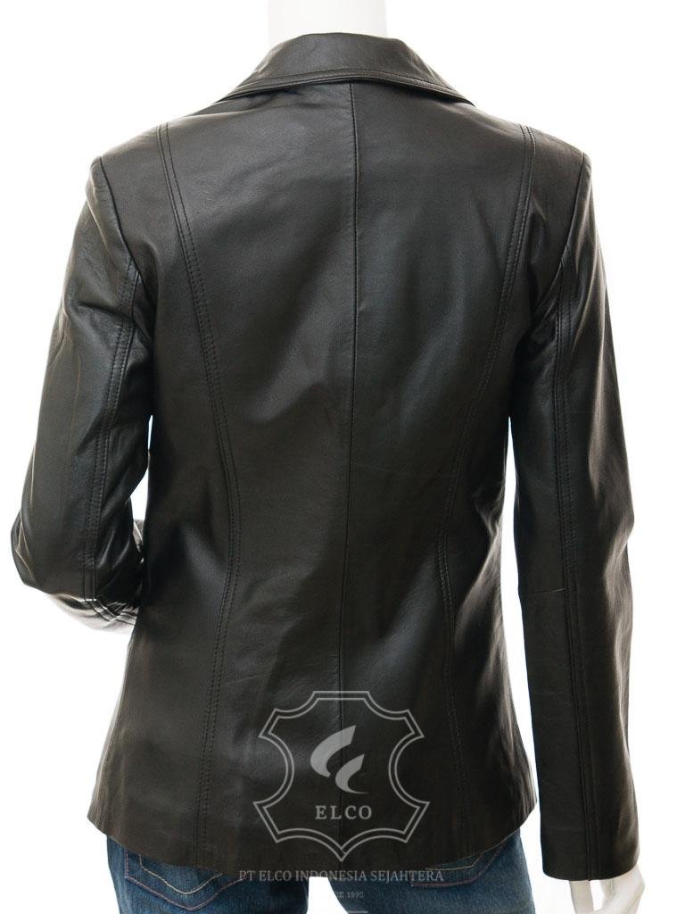 Jaket Kulit Wanita Desain Jas - WJ 444 - Gambar 2