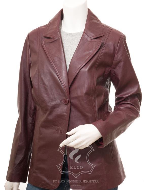 Jaket Kulit Wanita Desain Jas - WJ 445