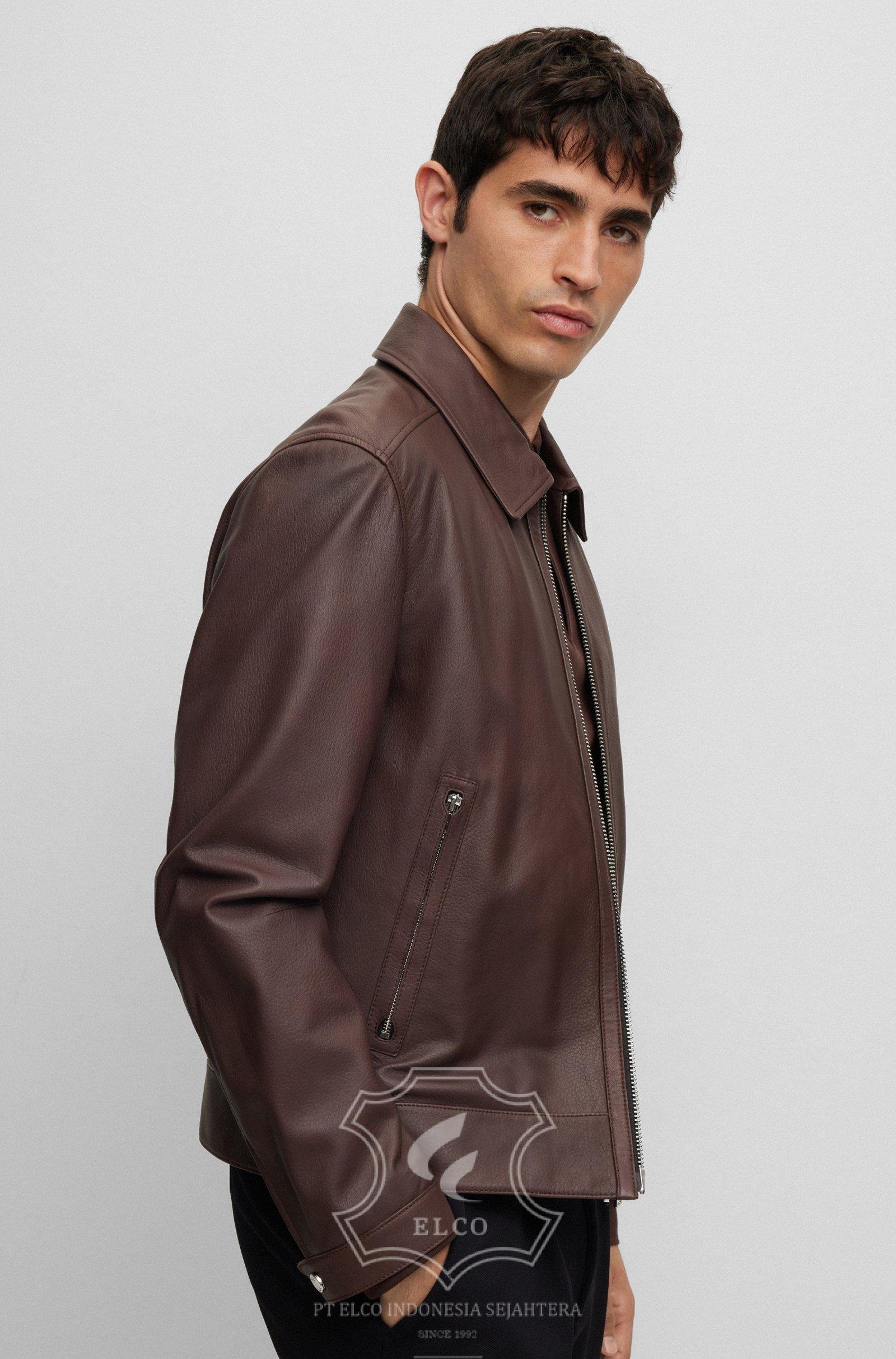 Jaket Kulit Pria Desain Formal - PF 435 - Gambar 3