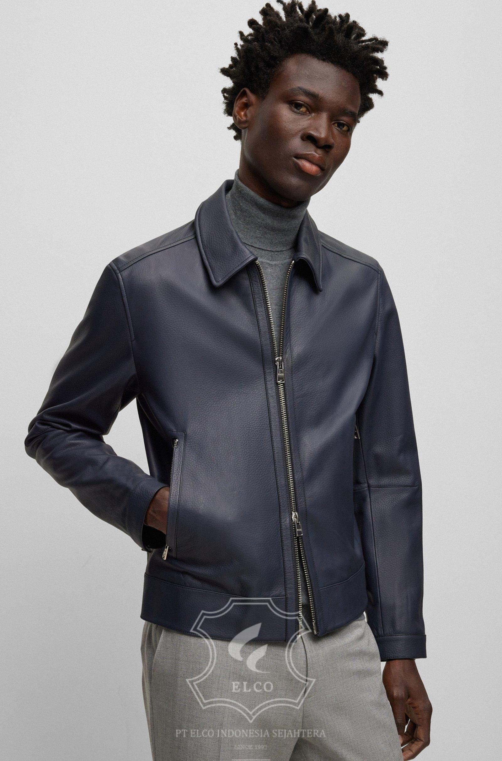 Jaket Kulit Pria Desain Formal - PF 436 - Gambar 3