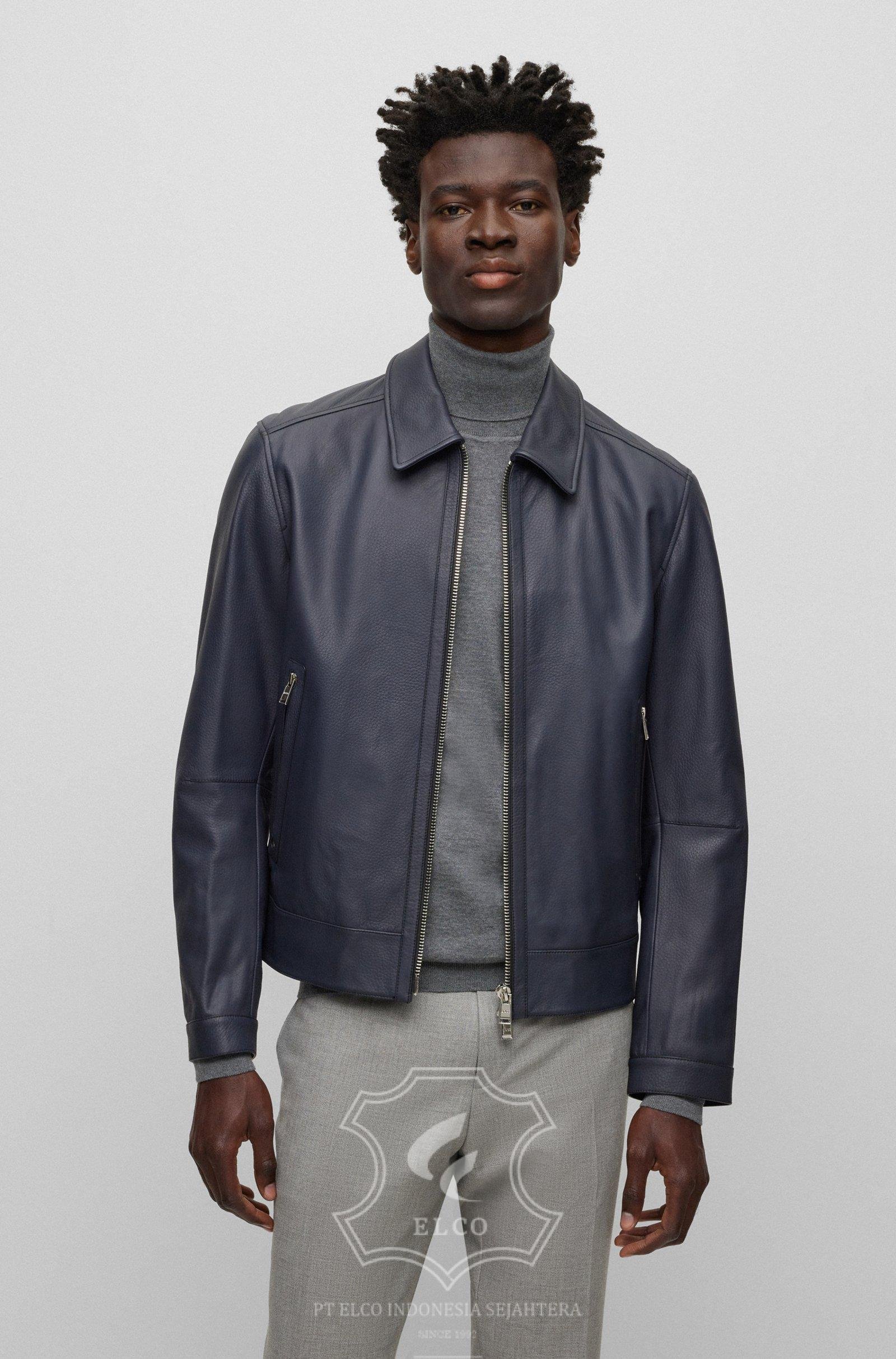 Jaket Kulit Pria Desain Formal - PF 436 - Gambar 4