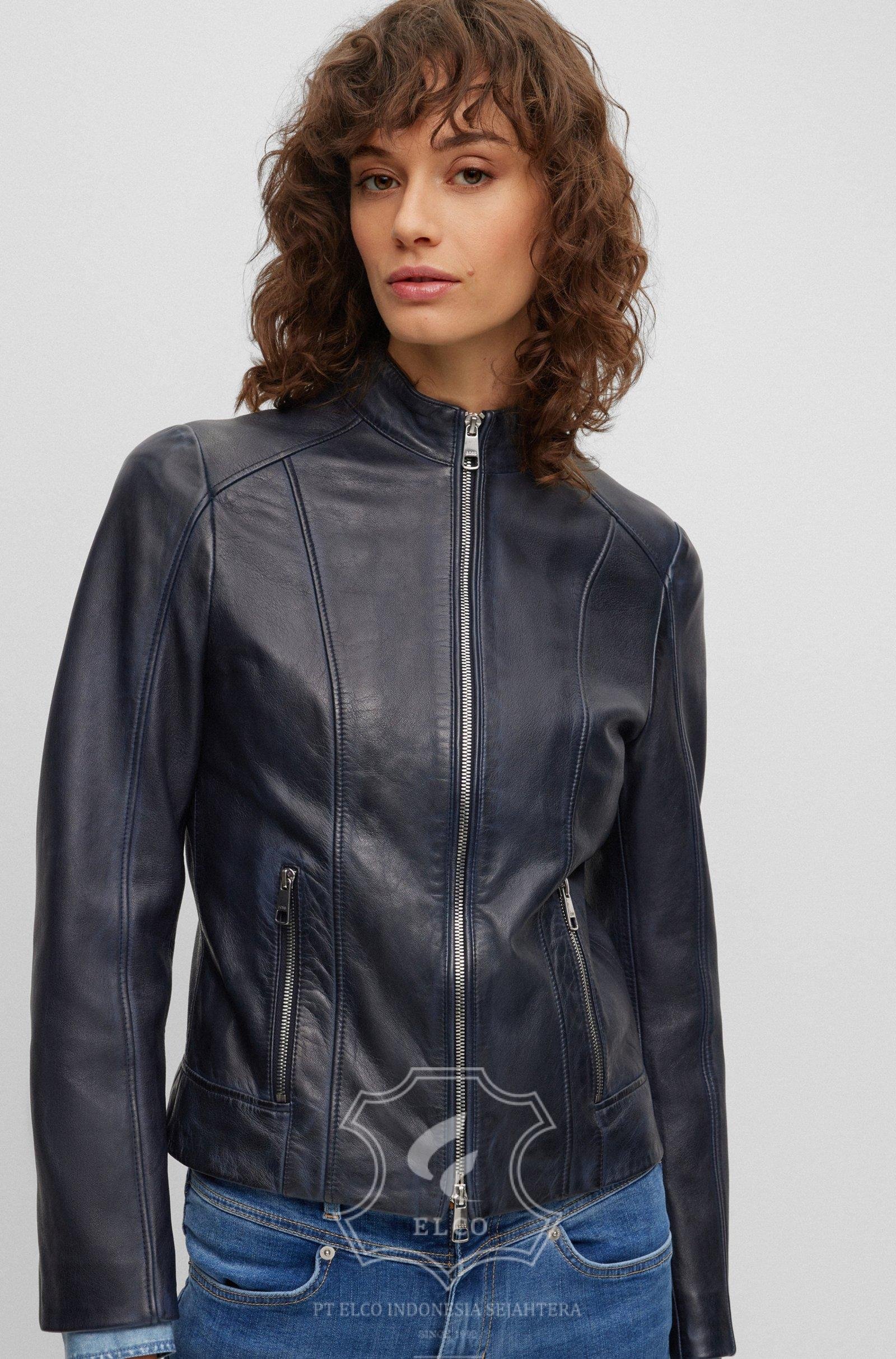 Jaket Kulit Wanita Desain Casual - WC 430 - Gambar 6