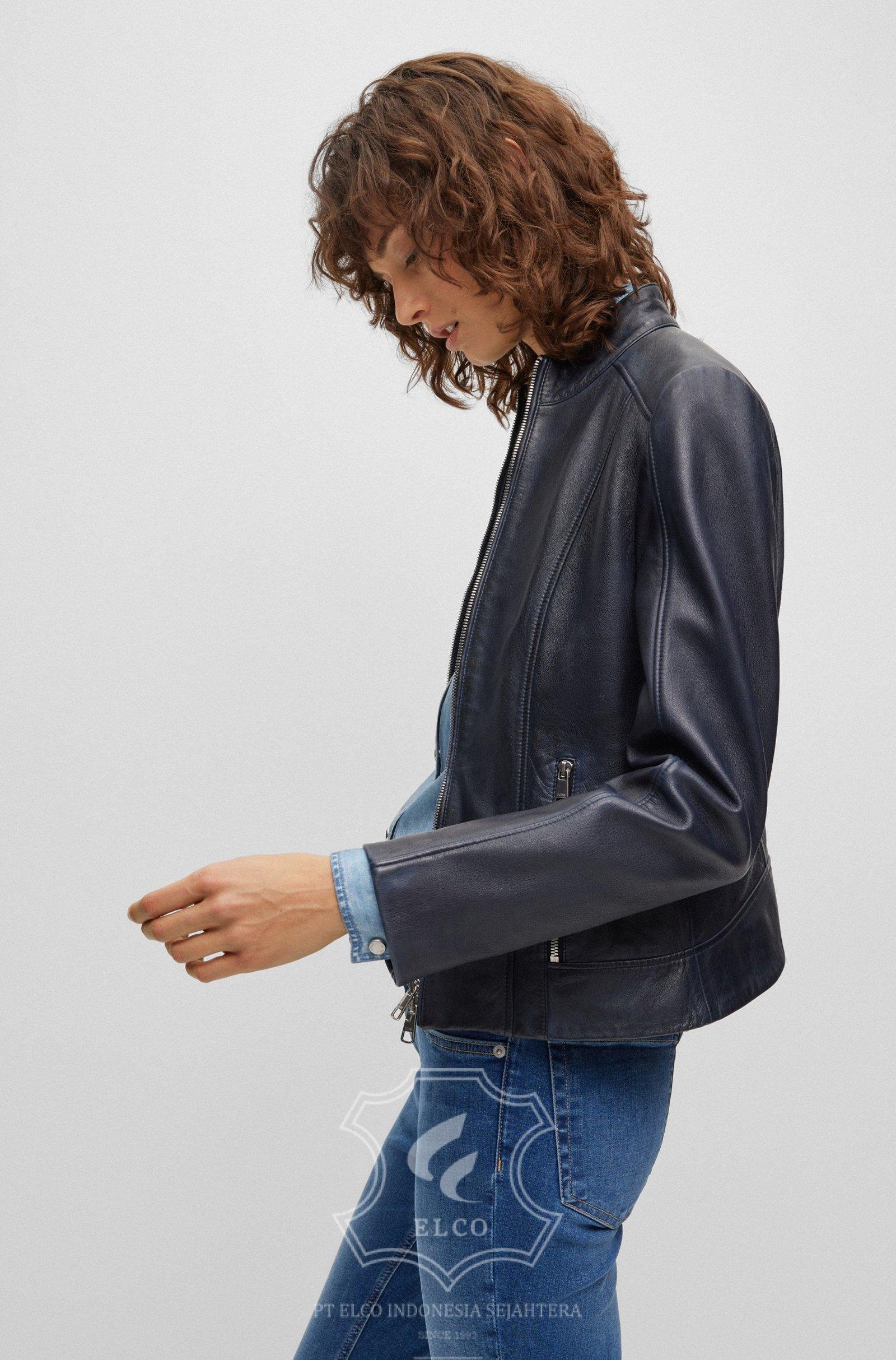 Jaket Kulit Wanita Desain Casual - WC 430 - Gambar 4