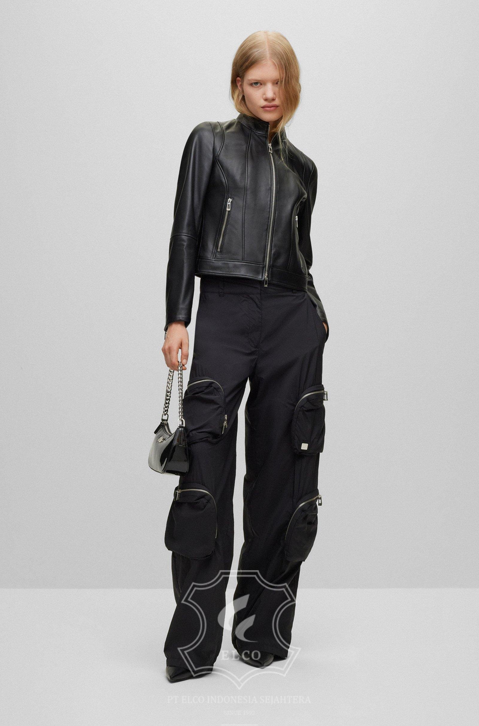 Jaket Kulit Wanita Desain Casual - WC 426 - Gambar 2