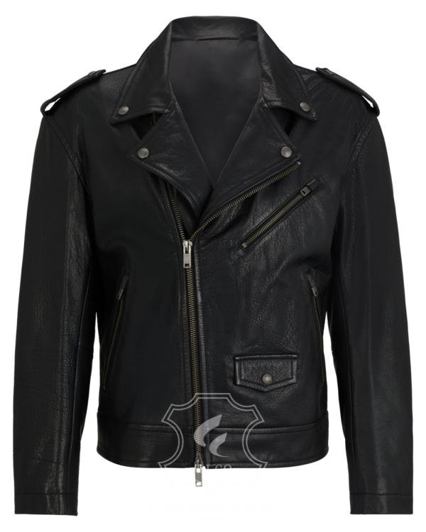 Jaket Kulit Pria Desain Serong - PS 431