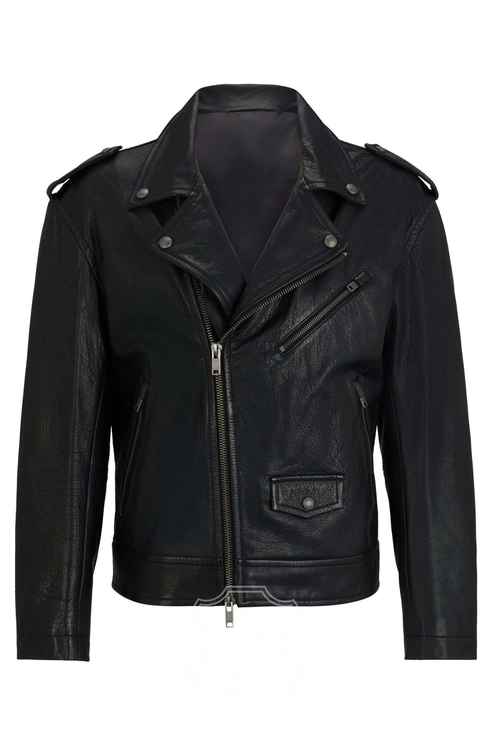 Jaket Kulit Pria Desain Serong - PS 431