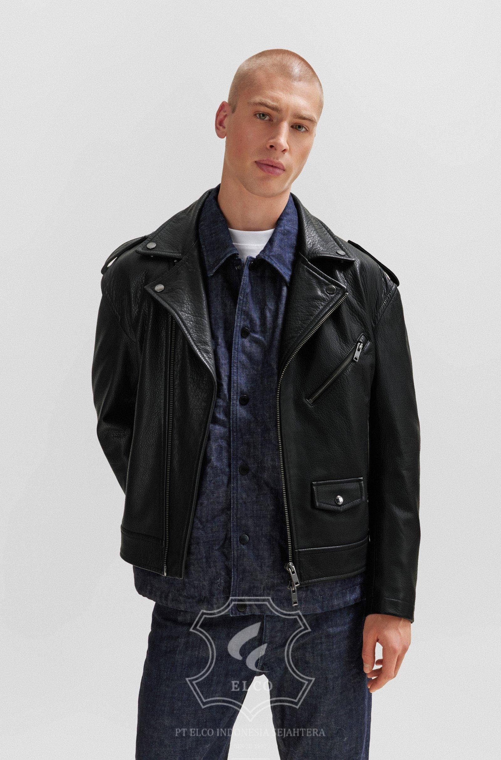 Jaket Kulit Pria Desain Serong - PS 431 - Gambar 2
