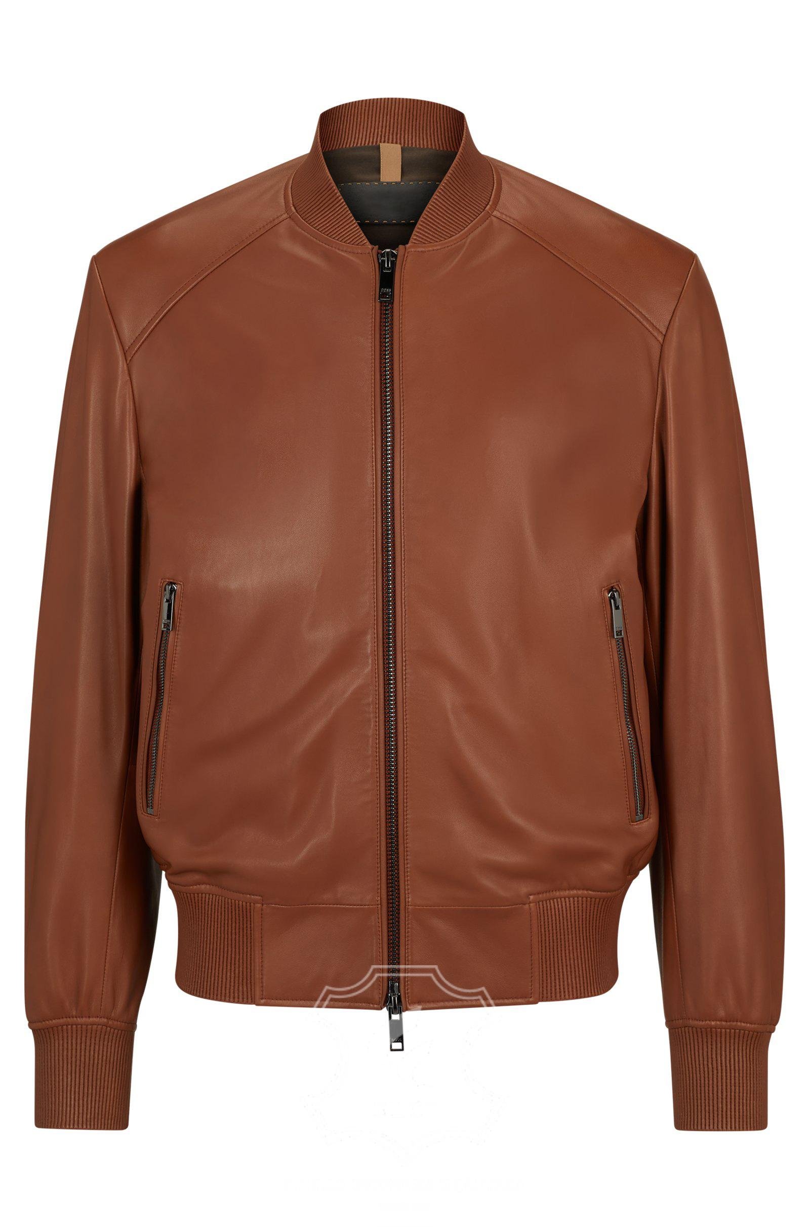 Jaket Kulit Pria Desain Bomber - PCB 489