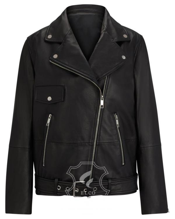 Jaket Kulit Wanita Desain Serong - WS 446