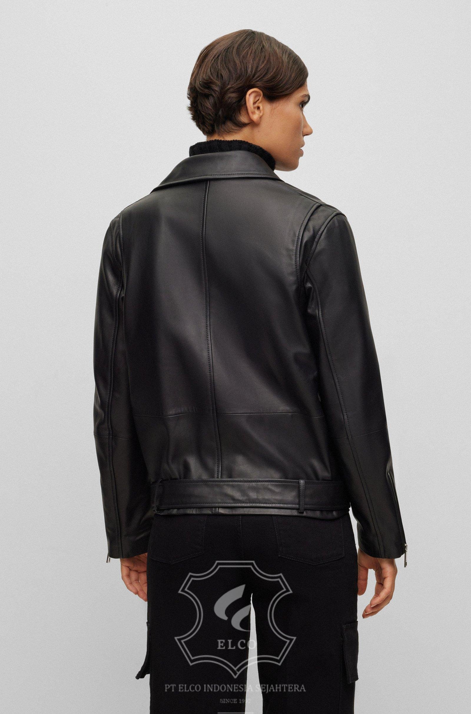 Jaket Kulit Wanita Desain Serong - WS 446 - Gambar 3