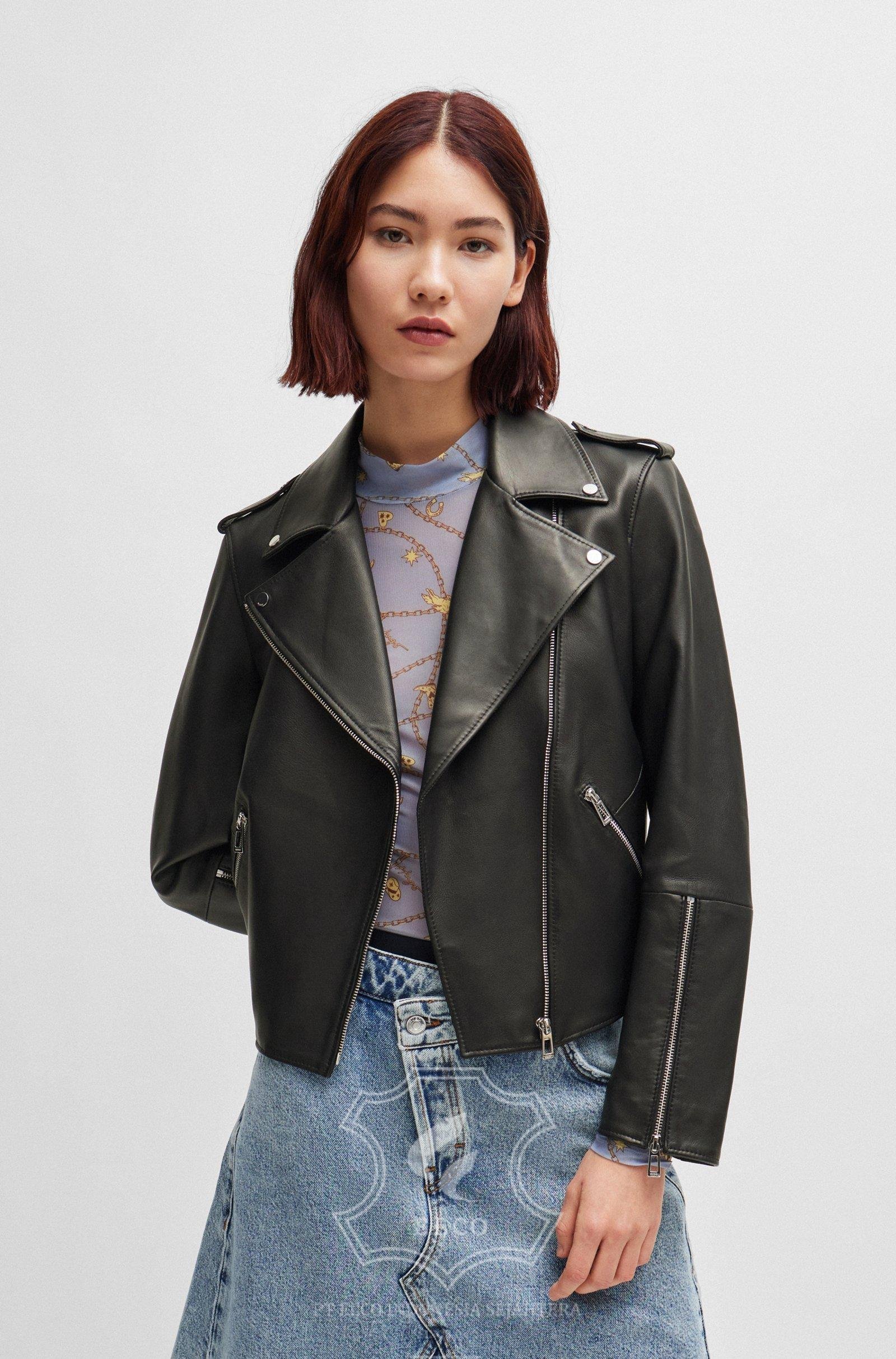 Jaket Kulit Wanita Desain Serong - WS 448 - Gambar 2