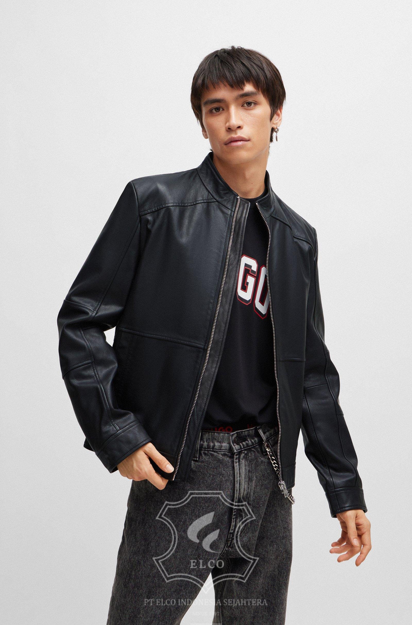 Jaket Kulit Pria Desain Casual - PC 456 - Gambar 2