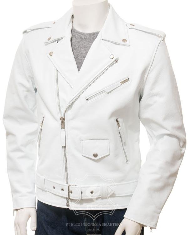 Jaket Kulit Pria Desain Serong - PS 425