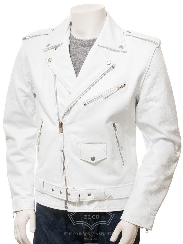 Jaket Kulit Pria Desain Serong - PS 425