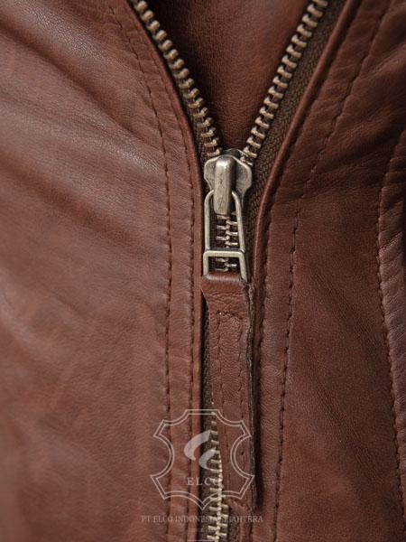 Jaket Kulit Wanita Desain Serong - WS 443 - Gambar 3