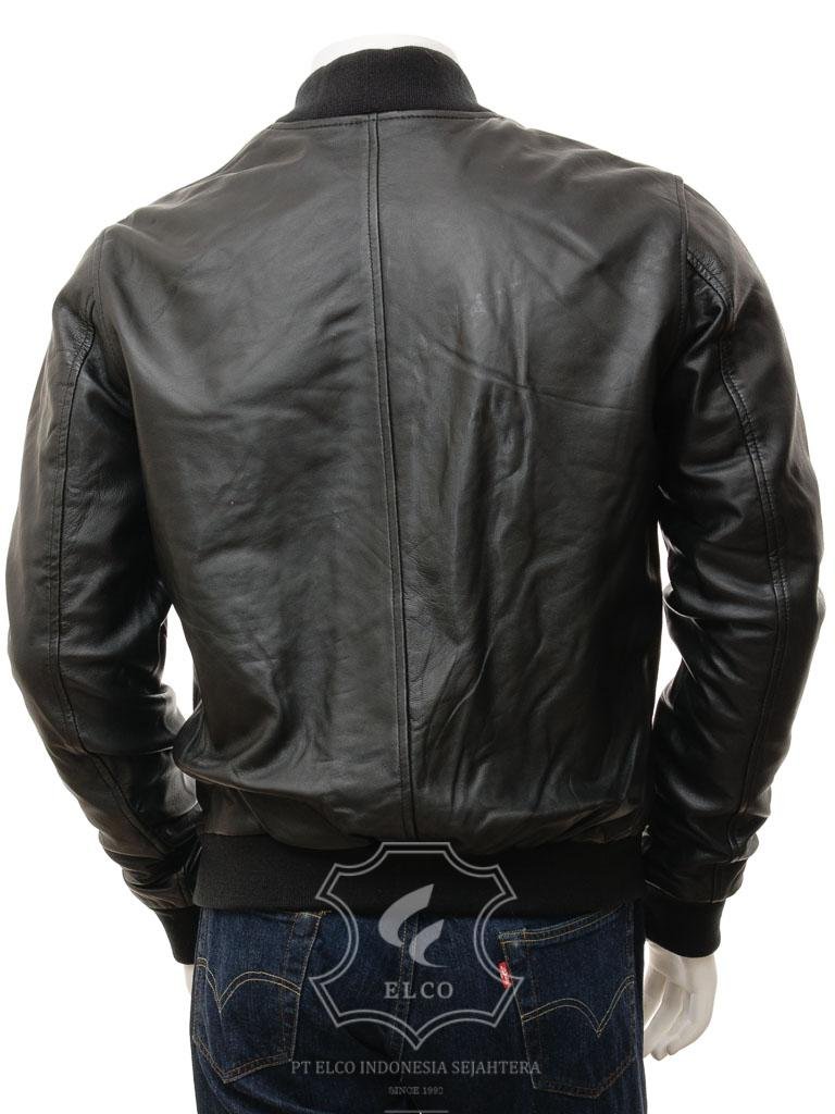 Jaket Kulit Pria Desain Bomber - PCB 478 - Gambar 4