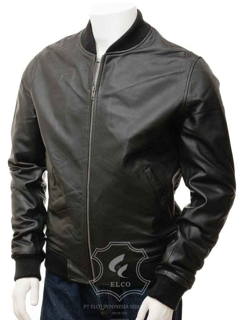 Jaket Kulit Pria Desain Bomber - PCB 478