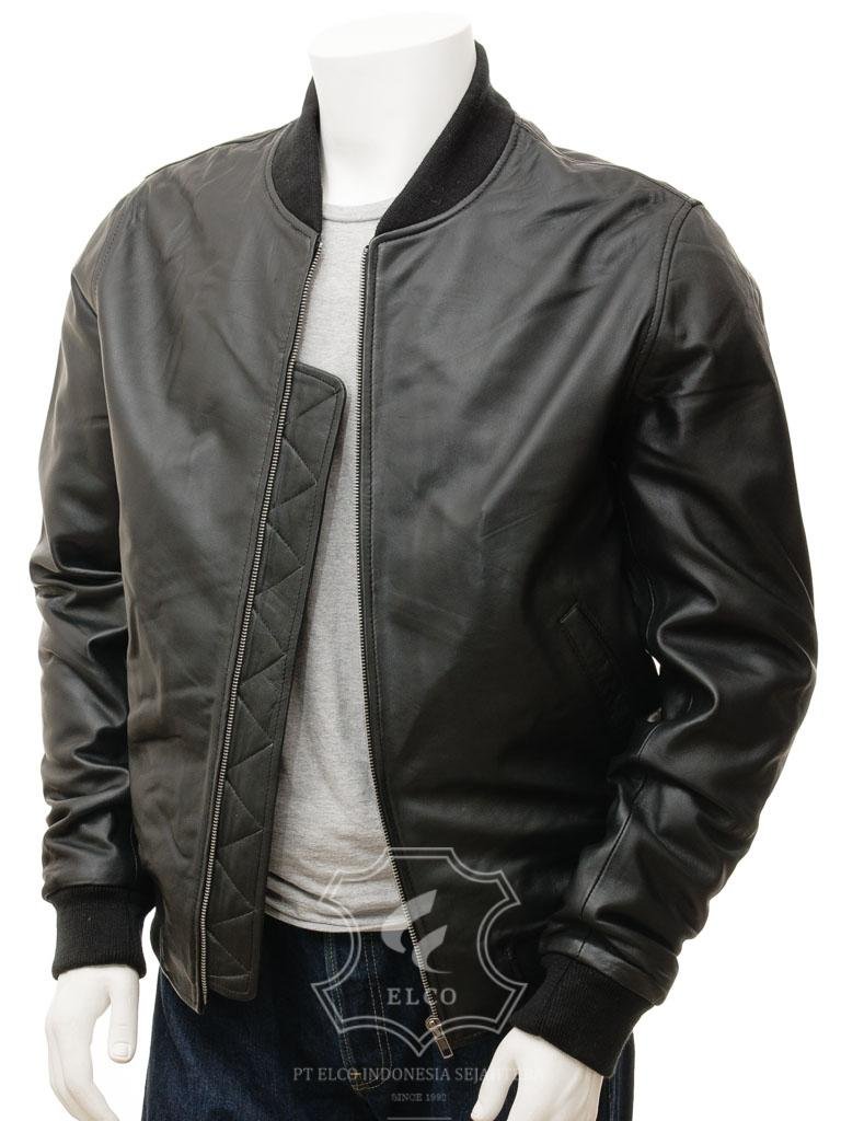 Jaket Kulit Pria Desain Bomber - PCB 478 - Gambar 2
