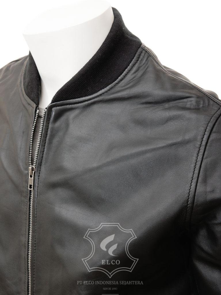 Jaket Kulit Pria Desain Bomber - PCB 478 - Gambar 3