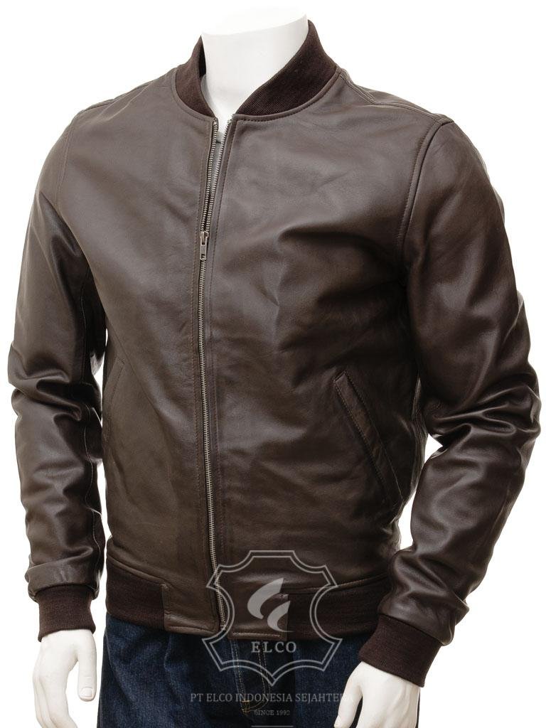 Jaket Kulit Pria Desain Bomber - PCB 473