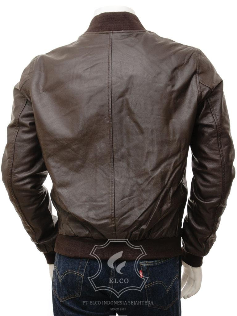 Jaket Kulit Pria Desain Bomber - PCB 473 - Gambar 4