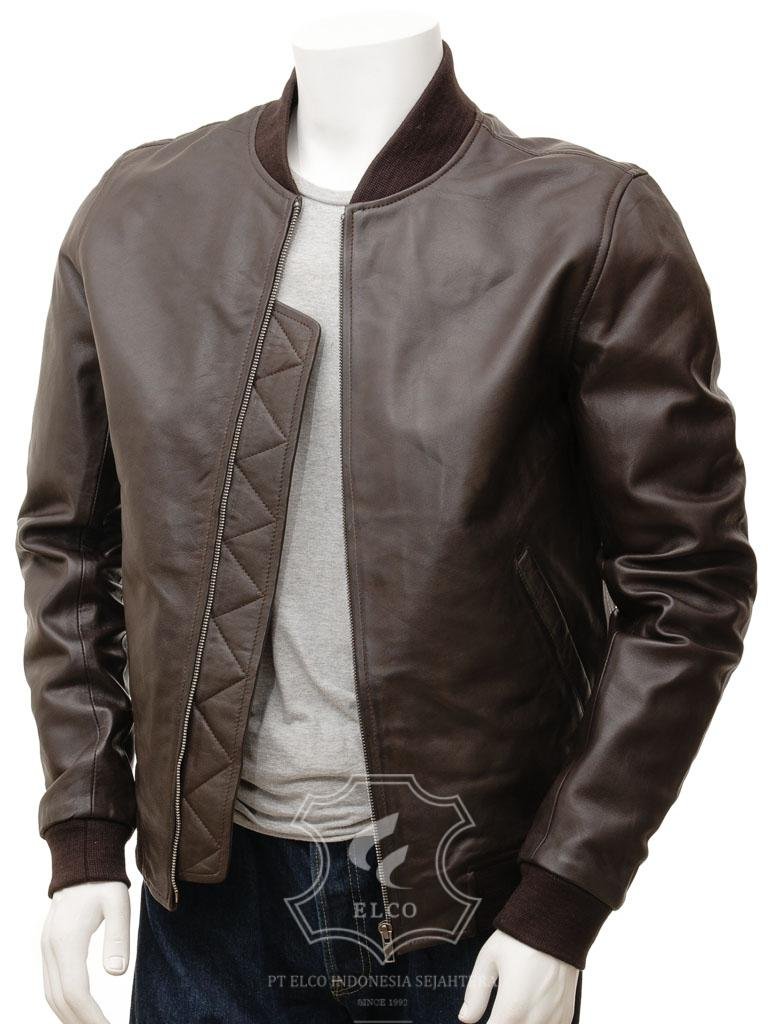 Jaket Kulit Pria Desain Bomber - PCB 473 - Gambar 2