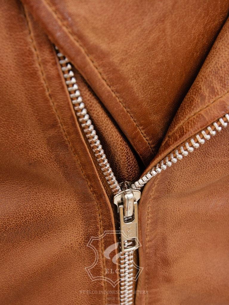 Jaket Kulit Pria Desain Serong - PS 429 - Gambar 4