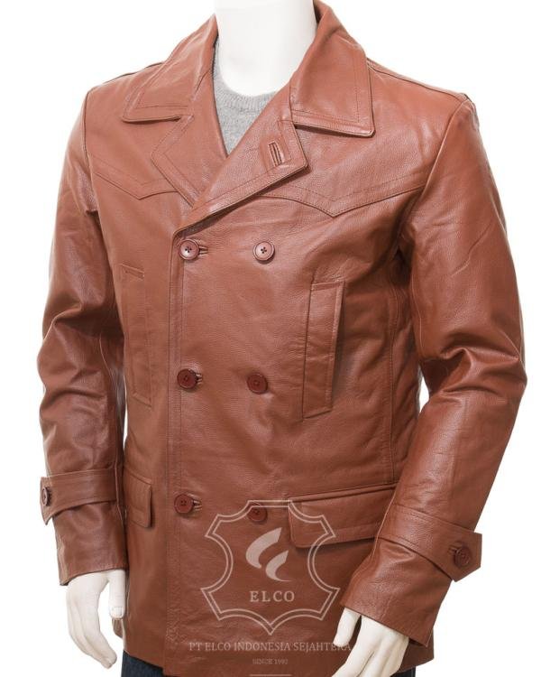 Jaket Kulit Pria Desain Jas - PJ 443