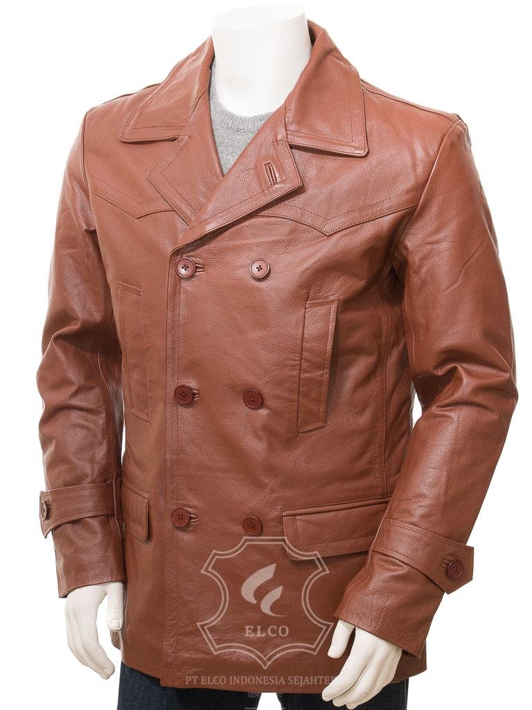 Jaket Kulit Pria Desain Jas - PJ 443