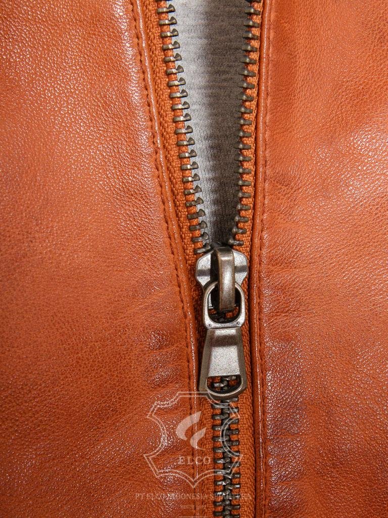 Jaket Kulit Wanita Desain Biker - WB 409 - Gambar 2