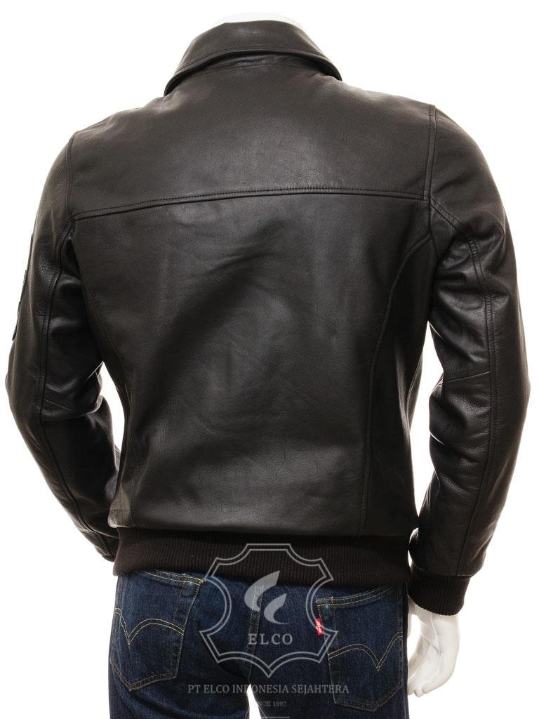 Jaket Kulit Pria Desain Bomber - PCB 476 - Gambar 4
