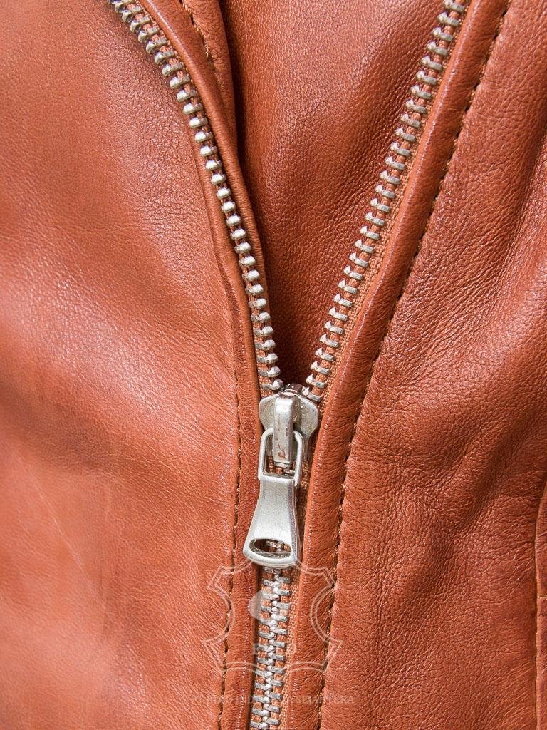 Jaket Kulit Wanita Desain Serong - WS 442 - Gambar 5