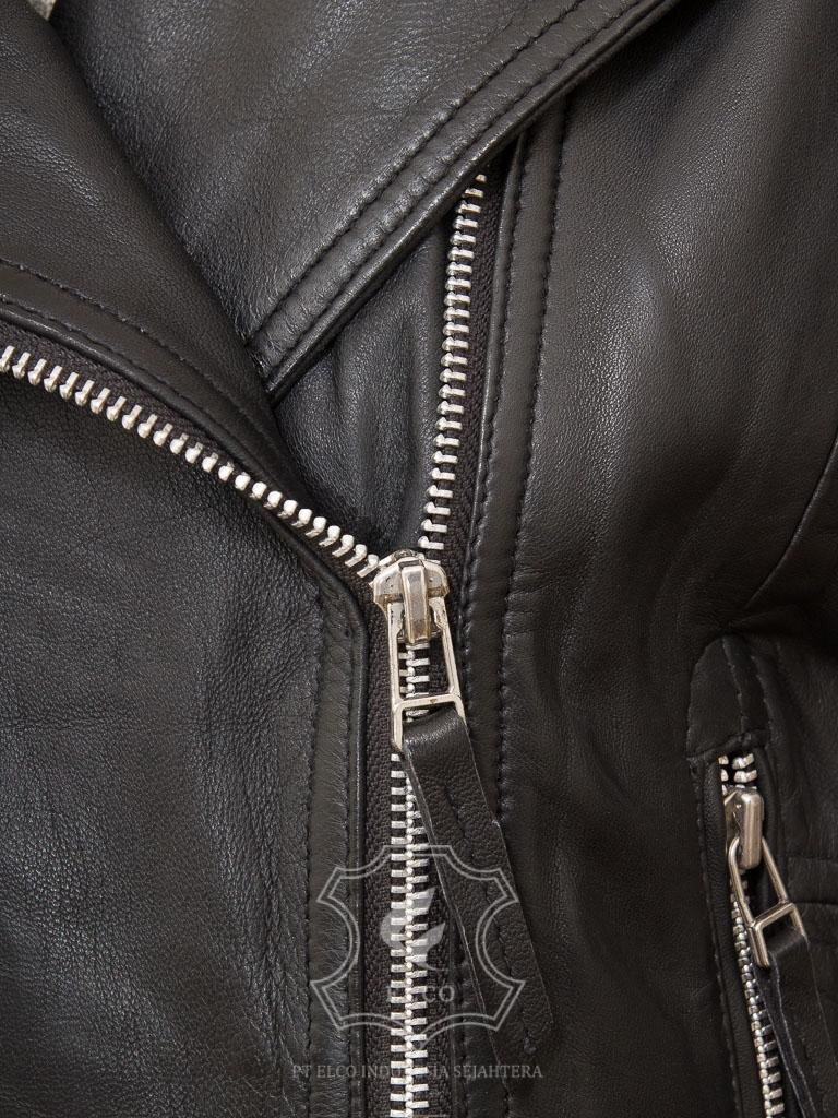 Jaket Kulit Wanita Desain Serong - WS 440 - Gambar 5