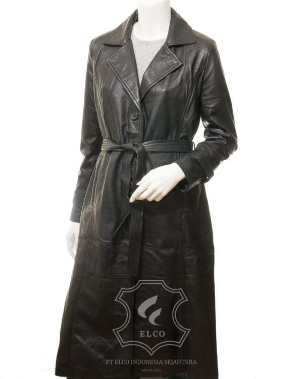 Jaket Kulit Wanita Desain Jas - WJ 441