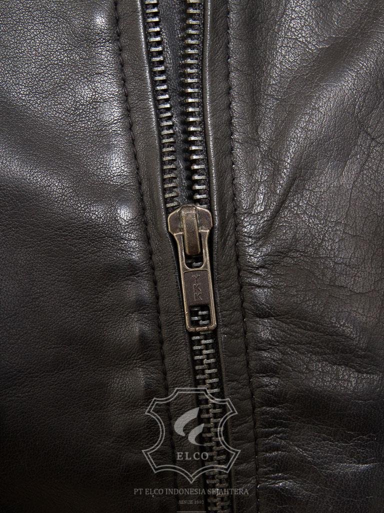 Jaket Kulit Wanita Desain Bomber - WCB 442 - Gambar 5