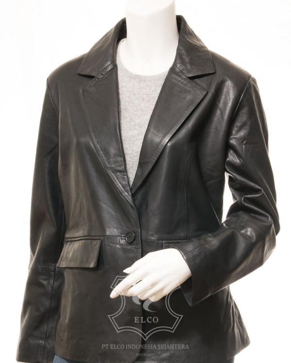 Jaket Kulit Wanita Desain Jas - WJ 442