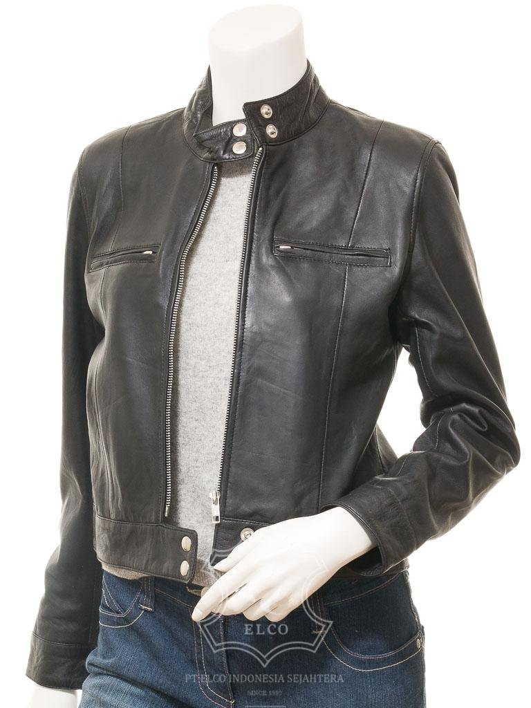 Jaket Kulit Wanita Desain Casual - WC 423 - Gambar 2