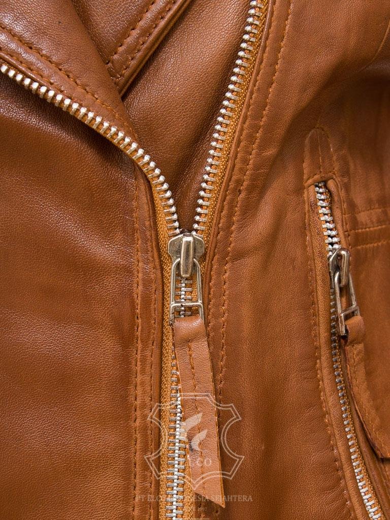 Jaket Kulit Wanita Desain Serong - WS 444 - Gambar 5