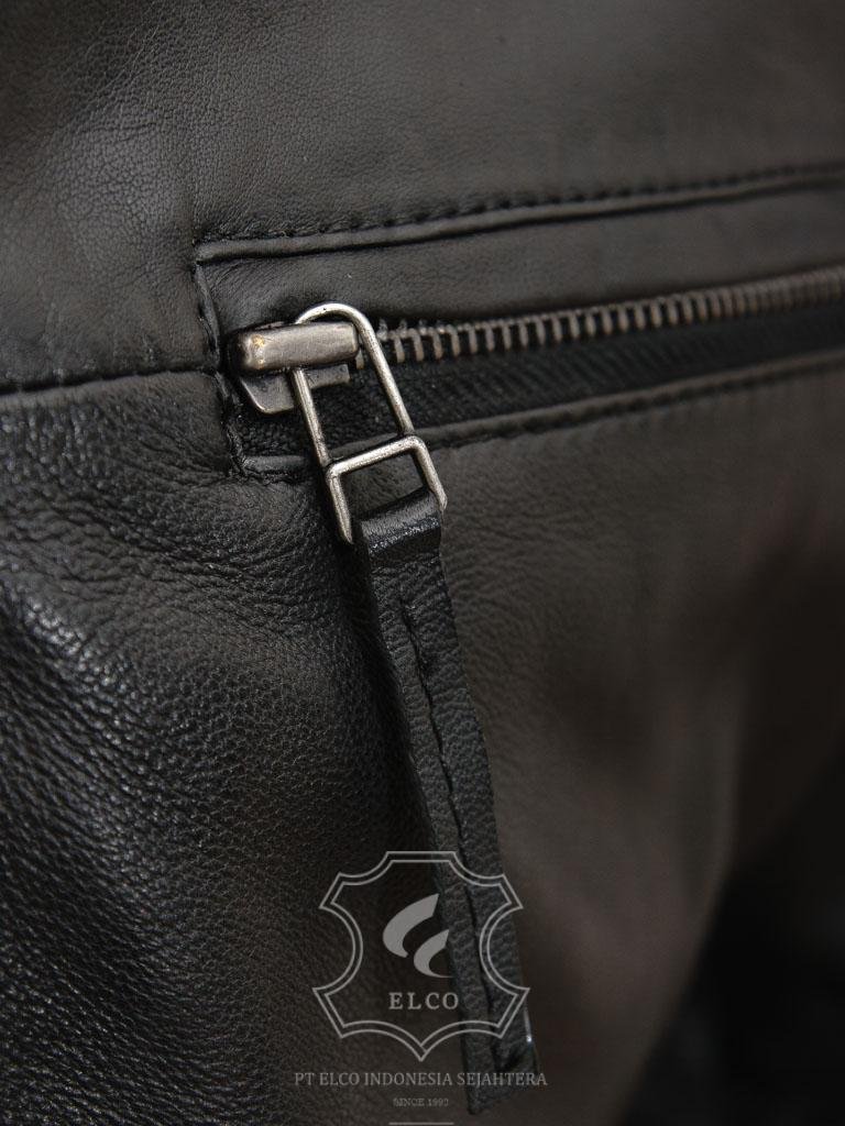 Jaket Kulit Pria Desain Biker - PB 431 - Gambar 4