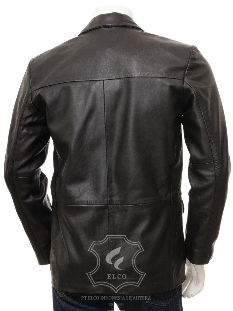Jaket Kulit Pria Desain Jas - PJ 446 - Gambar 3