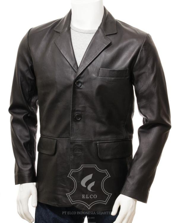 Jaket Kulit Pria Desain Jas - PJ 446