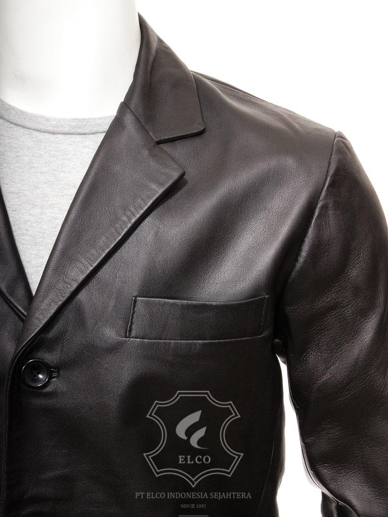 Jaket Kulit Pria Desain Jas - PJ 446 - Gambar 4
