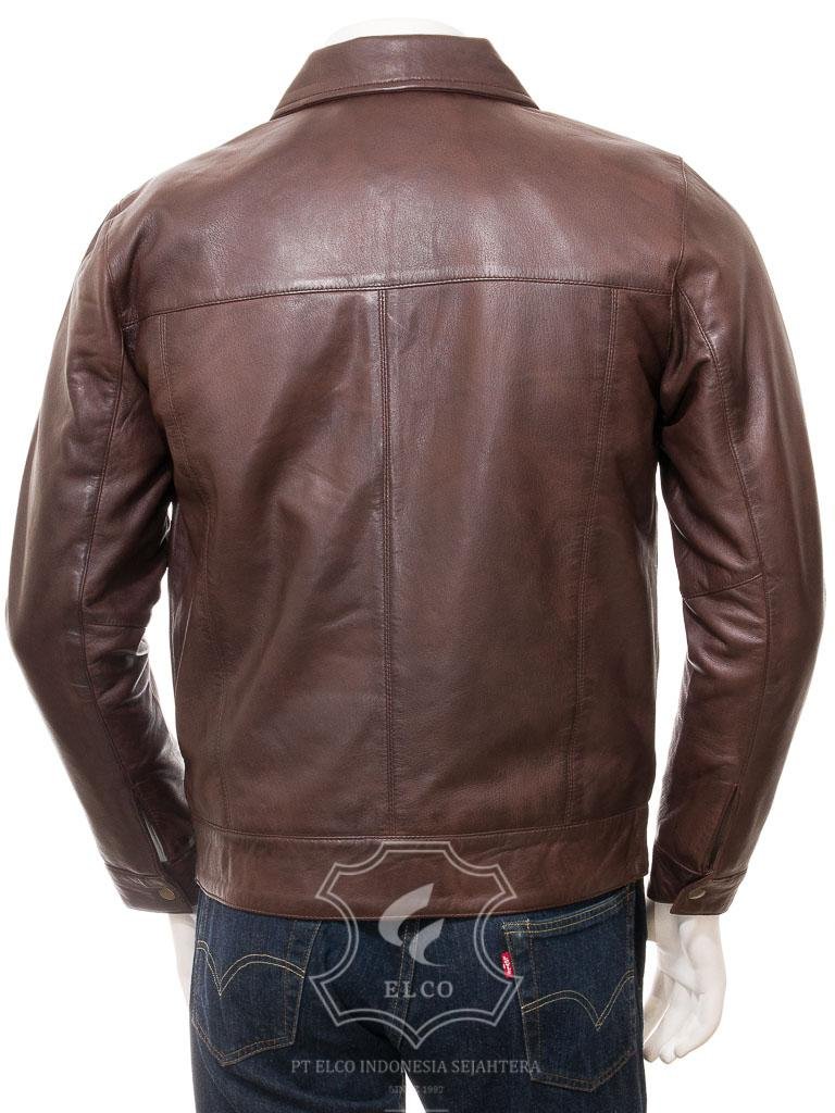 Jaket Kulit Pria Desain Bomber - PCB 483 - Gambar 4