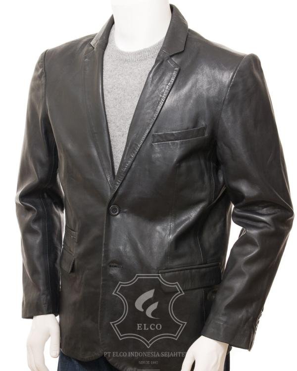 Jaket Kulit Pria Desain Jas - PJ 431