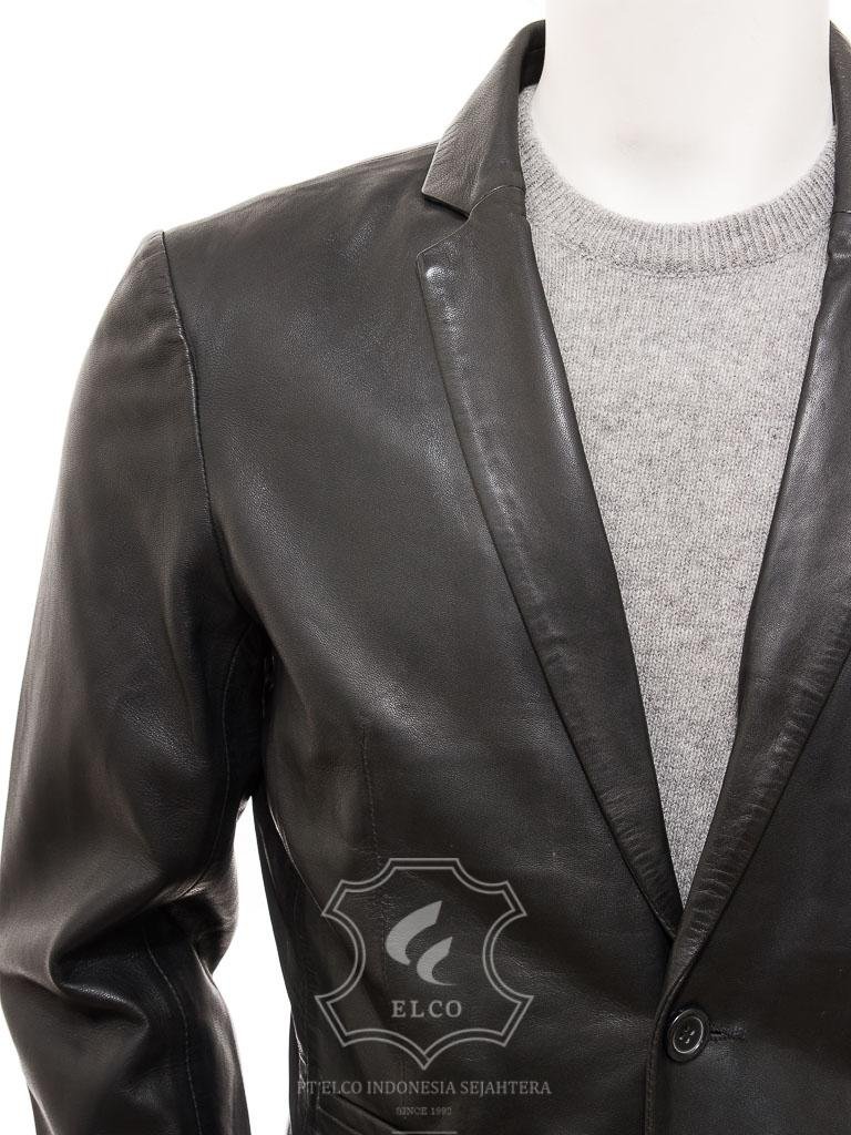 Jaket Kulit Pria Desain Jas - PJ 431 - Gambar 3