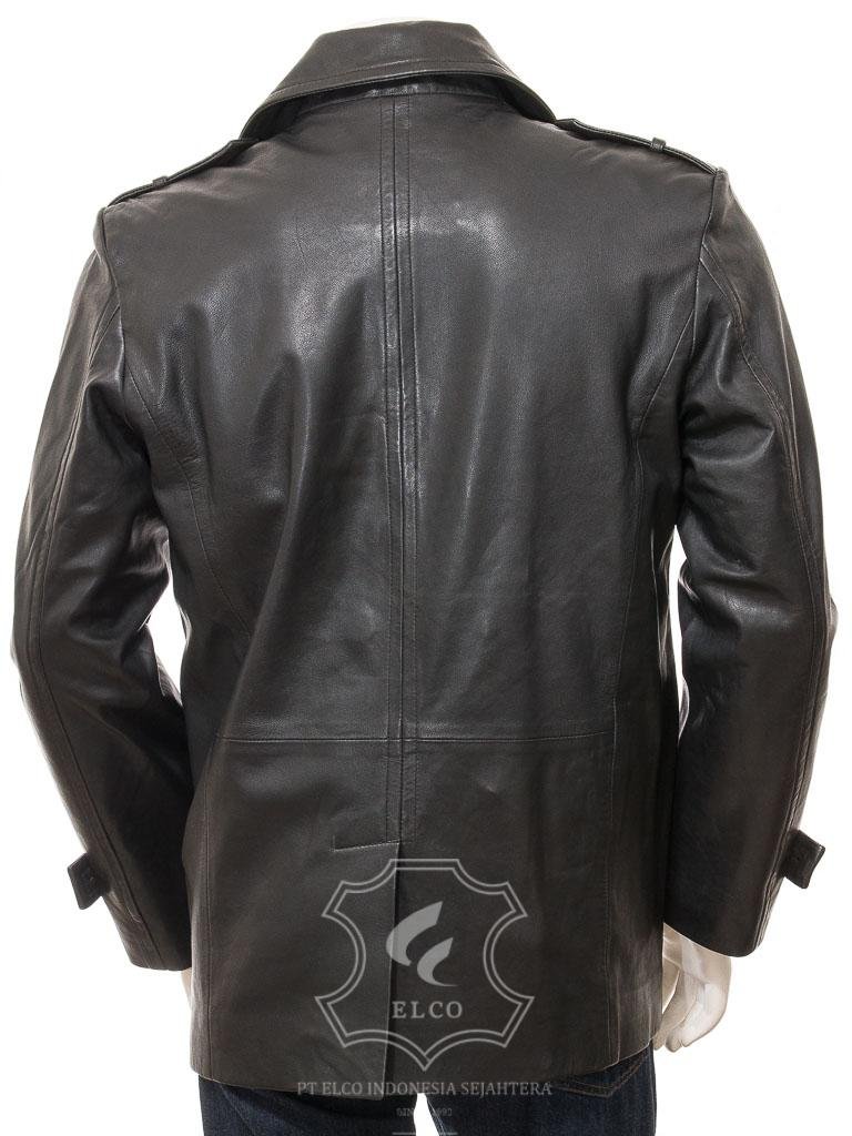 Jaket Kulit Pria Desain Jas - PJ 436 - Gambar 3