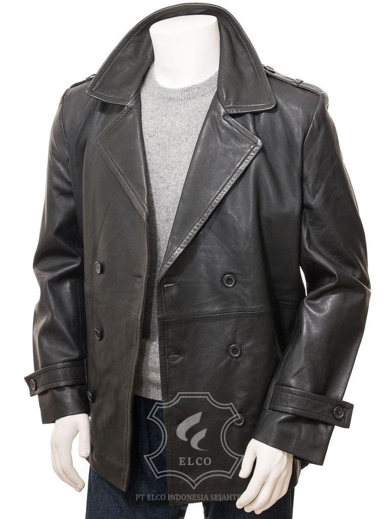 Jaket Kulit Pria Desain Jas - PJ 436 - Gambar 2