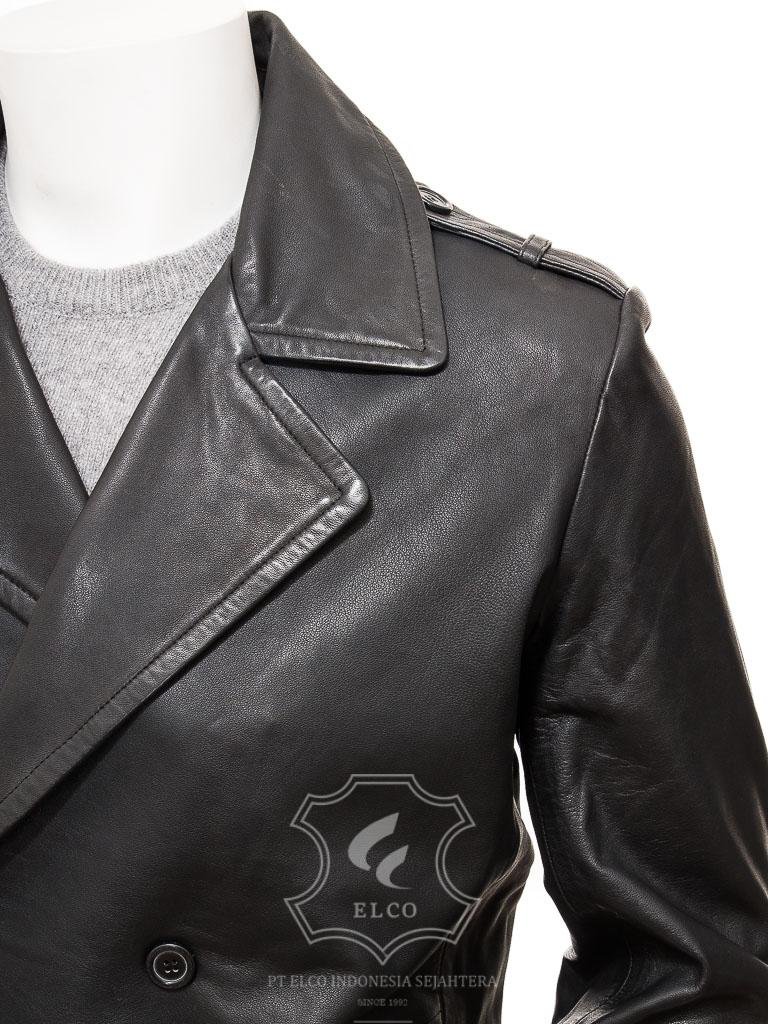 Jaket Kulit Pria Desain Jas - PJ 436 - Gambar 4