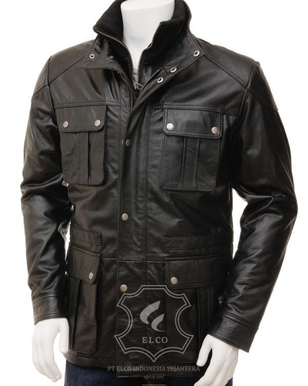 Jaket Kulit Pria Desain Safari - PJS 410